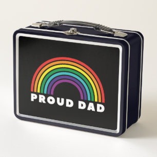 Proud Rainbow Dad Metal Lunch Box