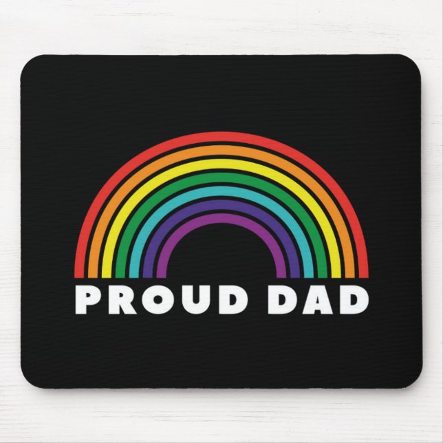 Proud Rainbow Dad Mouse Mat (Front)