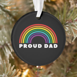 Proud Rainbow Dad Ornament