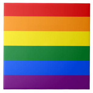Proud Rainbow Pride Flag Ceramic Tile