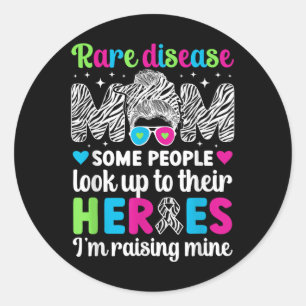 Proud Rare Disease Warrior Mother Rare Disease Awa Classic Round Sticker