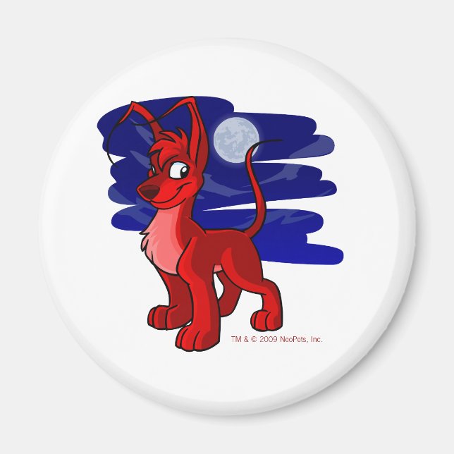 Proud red Gelert by moonlight Magnet (Front)