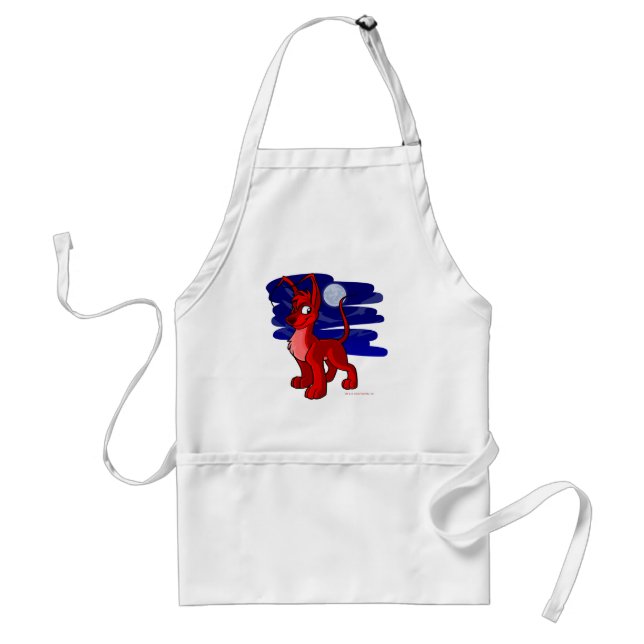 Proud red Gelert by moonlight Standard Apron (Front)