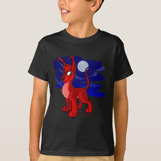 Proud red Gelert by moonlight T-Shirt (Front)