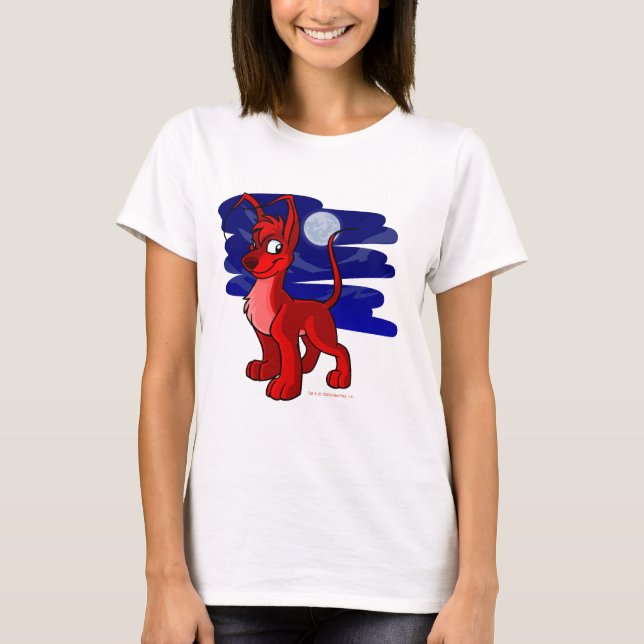 Proud red Gelert by moonlight T-Shirt (Front)