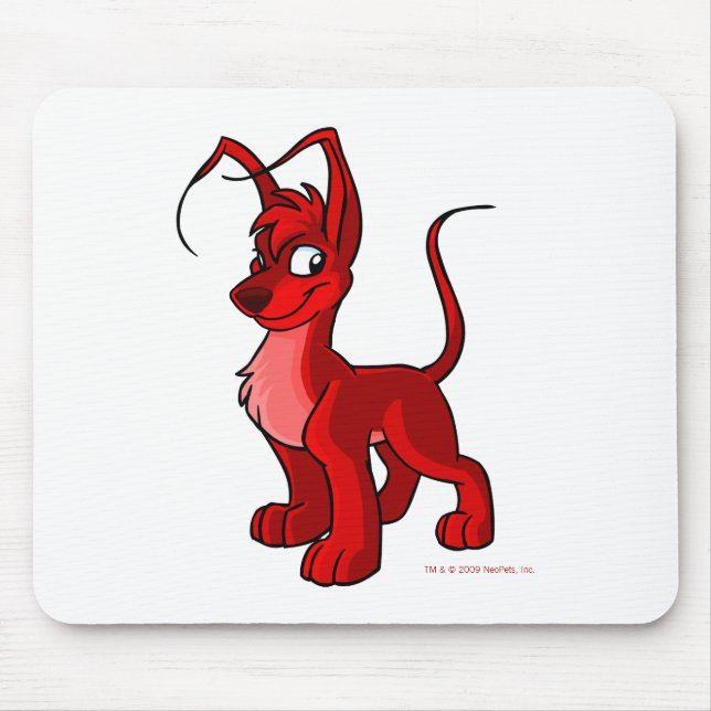 Proud red Gelert Mouse Mat (Front)