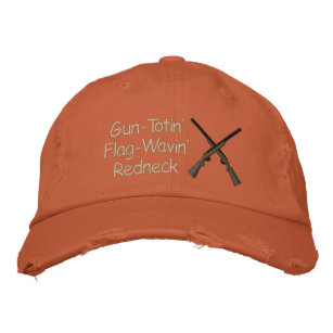 Proud Redneck Gun and Flag Embroidered Hat