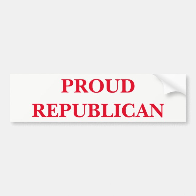Proud Republican Bumper Sticker (Front)
