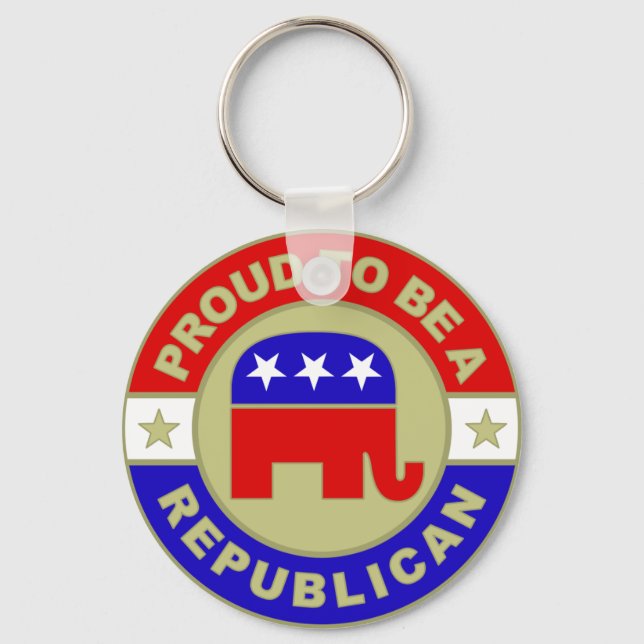 Proud Republican Key Ring (Front)