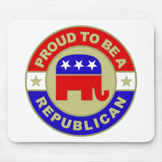 Proud Republican Mouse Mat (Front)