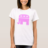 Proud Republican Woman Pink Elephant GOP