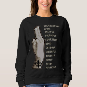 Proud Retro Camping Hiking Greeting Scout Troop La Sweatshirt