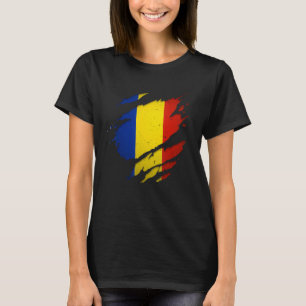 Proud Romanian Shirts Torn Ripped Romania Flag