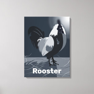 Proud Rooster Dark Blue Kitchen Wall Decor
