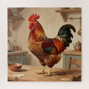 Proud Rooster Farmhouse Kitchen Jigsaw Puzzle