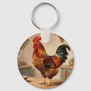 Proud Rooster Farmhouse Kitchen Key Ring