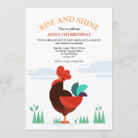 Proud Rooster Invitation