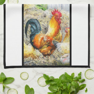 Proud Rooster Tea Towel