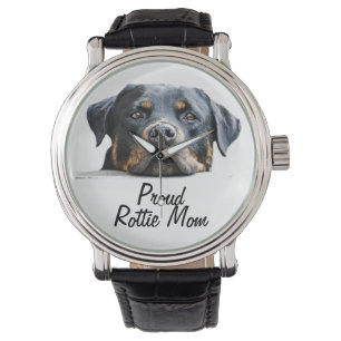 Proud Rottie Mum Rottweiler Dog Face Watch