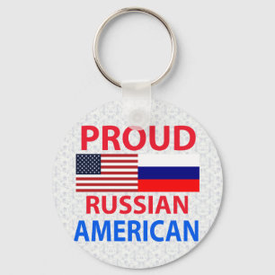 Proud Russian American Key Ring