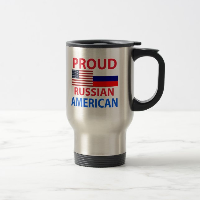 Proud Russian American Travel Mug (Right)