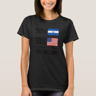 Proud Salvadoran American Flag El Salvador Usa T-Shirt