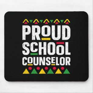 Proud School Counsellor Africa Pride Black History Mouse Mat