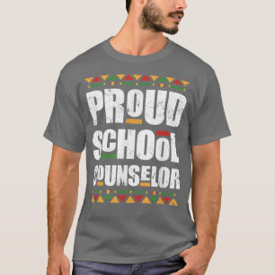 Proud School Counselor Africa Pride Black History T-Shirt