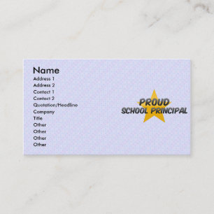Proud School Principal Business Card