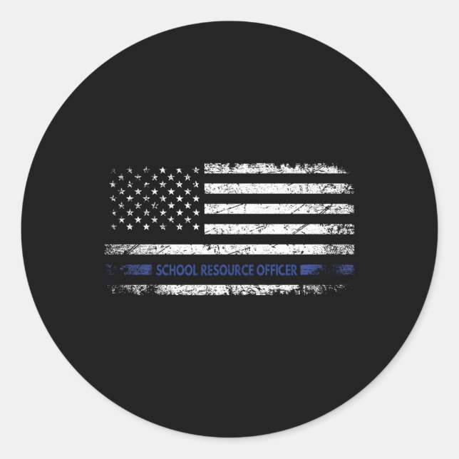 Proud School Resource Officer Sro Classic Round Sticker (Front)