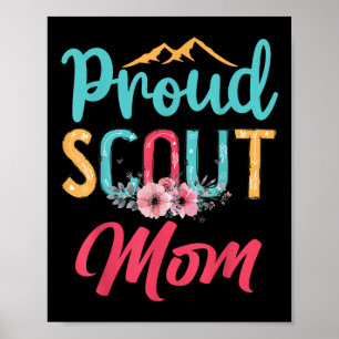 Proud Scout Mum Happy Mothers Day Camping Scouting Poster