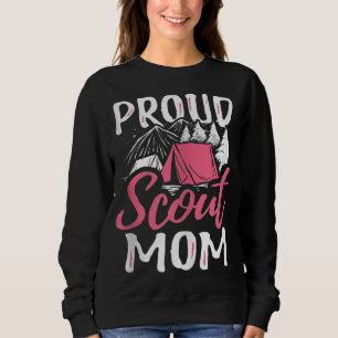 Proud Scout Mum Scouting Den Leader Cub Camping Tr Sweatshirt