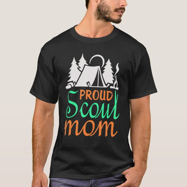 Proud Scout Mum    Scouting T-Shirt (Front)