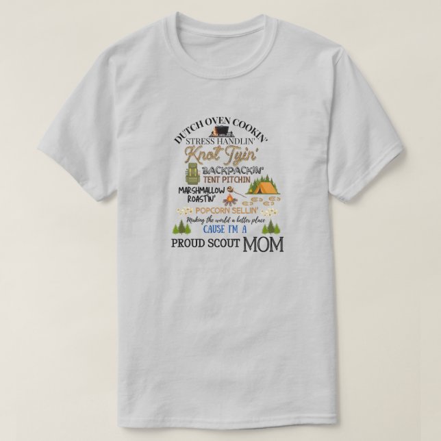 Proud Scout Mum T-Shirt (Design Front)