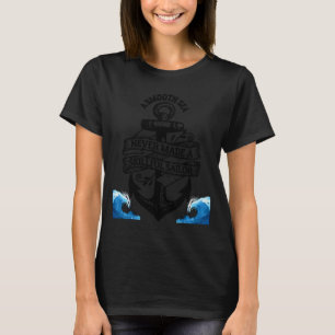 Proud Seaman Captain Husband Papa Daddy Anchor Pri T-Shirt