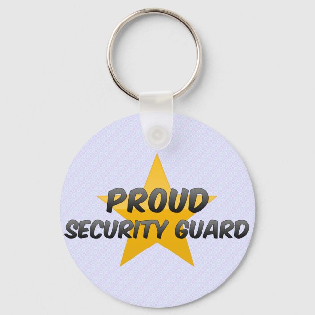 Proud Security Guard Key Ring (Front)