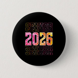 Proud senior 2026 high school graduation men women 6 cm round badge