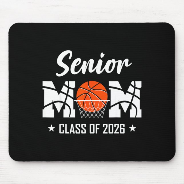 Proud senior basketball mom 2026 graduation  mouse mat (Front)