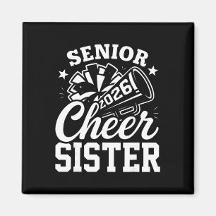 Proud Senior Cheer Sister 2026 Cheerleader Cl Of 2 Magnet
