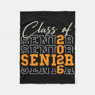 Proud Senior Cl Of 2026 Graduation Fleece Blanket