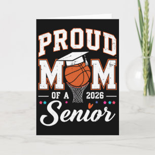Proud Senior Mum Cl Of 2026 Sketll Graduation Moth Card