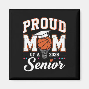 Proud Senior Mum Cl Of 2026 Sketll Graduation Moth Magnet