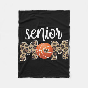 Proud Senior Mum Sketll Player Senior Mama  Fleece Blanket