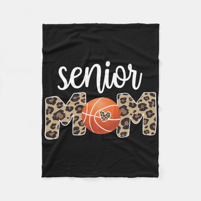 Proud Senior Mum Sketll Player Senior Mama  Fleece Blanket (Front)