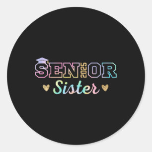 Proud Senior Sister 2025 Senior 2025 Sister Cl Of Classic Round Sticker