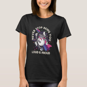 Proud Sheep With Bisexual Pride Flag  Never Stop B T-Shirt