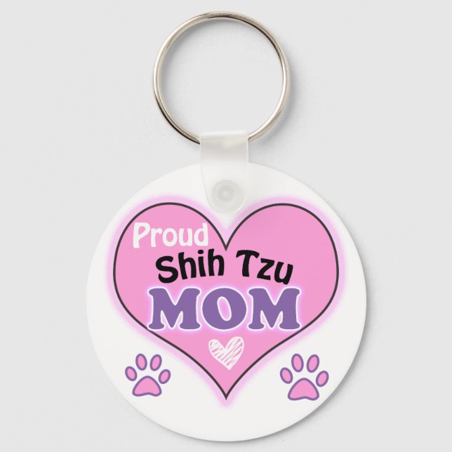 Proud Shih Tzu mum Key Ring (Front)