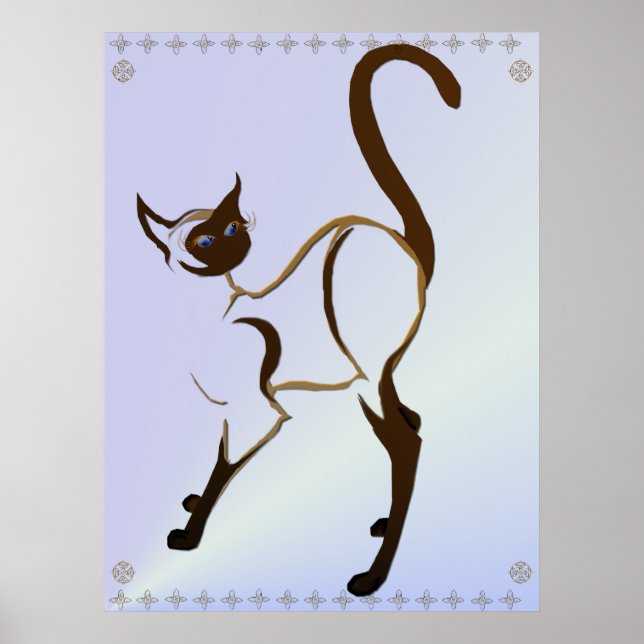 Proud Siamese Cat Poster (Front)