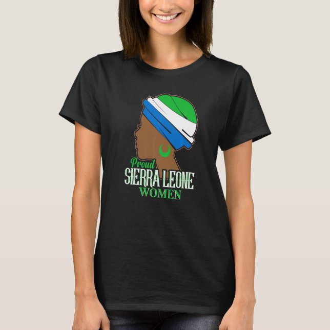 Proud Sierra Leone Women Sierra Leonean   T-Shirt (Front)