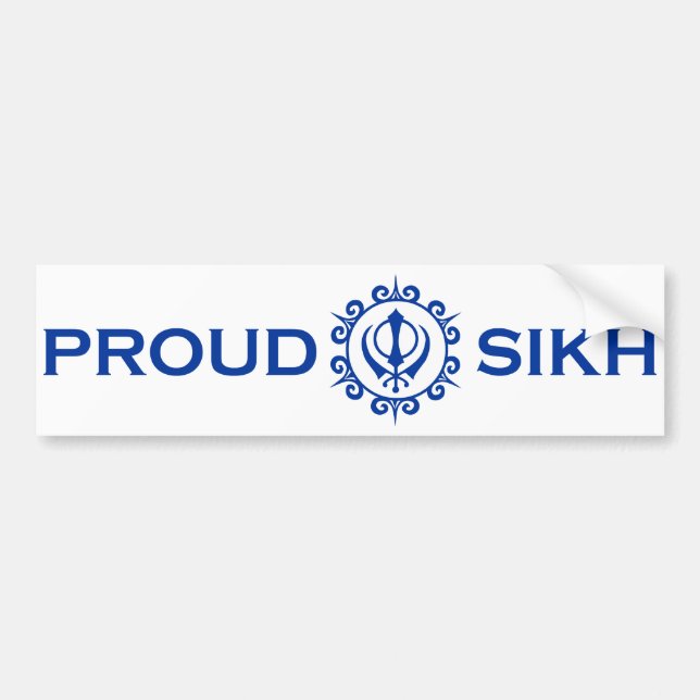 PROUD SIKH Bumper Sticker (Front)